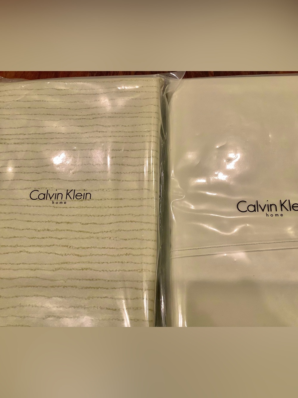 2x Calvin Klein MOSO ENDIVE TWINE KNOT DOUBLE ROW CORD RETIRED Artichoke King